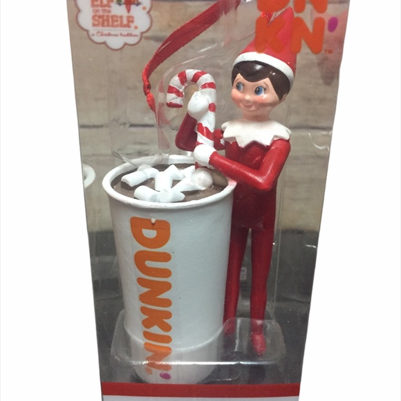 Dunkin' Other - Elf Ornament Dunkin Donuts Hot Cocoa Candy Cane Boy